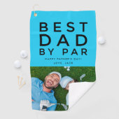 Beste vader door foto Golf Vaderdag Gift Golfhanddoek (Insitu)