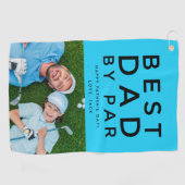 Beste vader door foto Golf Vaderdag Gift Golfhanddoek (Horizontaal)