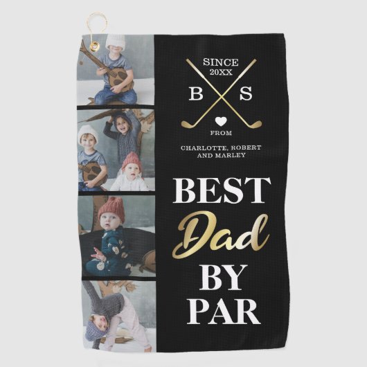 Beste vader door foto Golfhanddoek (Voorkant)