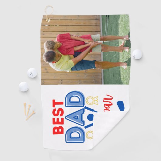 Beste vader door foto Golfhanddoek (Insitu)