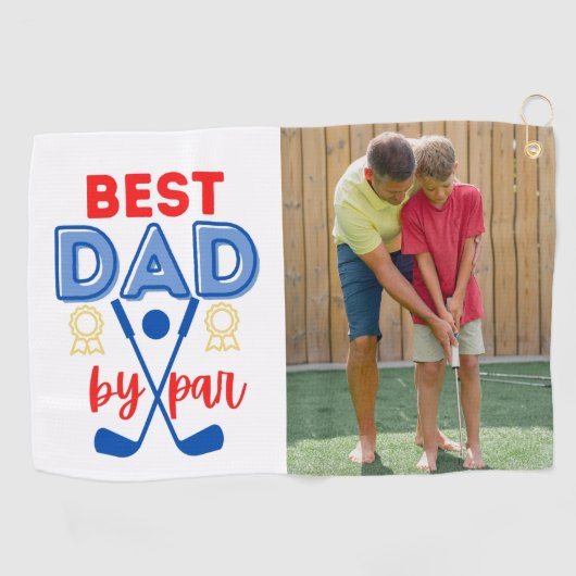 Beste vader door foto Golfhanddoek (Horizontaal)