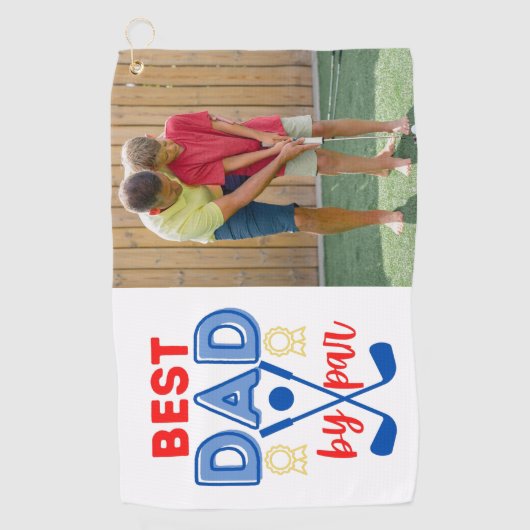 Beste vader door foto Golfhanddoek (Voorkant)