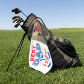 Beste vader door foto Golfhanddoek (Groen)