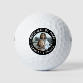Beste vader door foto's van zwart Golf Balls Golfballen