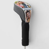 Beste vader door par 2 foto vader gepersonaliseerd golfheadcover (Schuin)