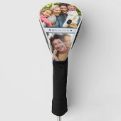Beste vader door par 2 foto vader gepersonaliseerd golfheadcover (Voorkant)