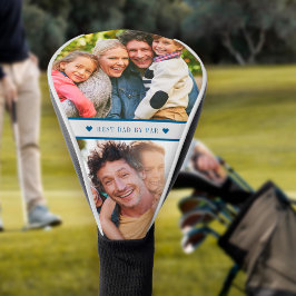 Beste vader door par 2 foto vader gepersonaliseerd golfheadcover