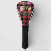 Beste Vader Door Par 2 Kinderen Foto Collage Golfe Golfheadcover (Voorkant)