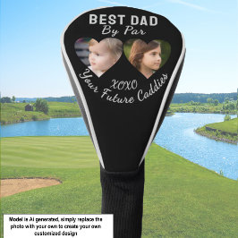 Beste Vader Door Par 2 Kinderen Foto Collage Golfe Golfheadcover