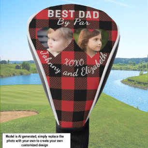 Beste Vader Door Par 2 Kinderen Foto Collage Golfe Golfheadcover