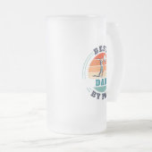 Beste vader door Par aangepast aandenken Matglas Bierpul (Voorkant rechts)