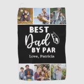 Beste vader door Par Custom 6 Foto Vaderdag Golfhanddoek (Voorkant)