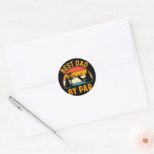 Beste Vader Door Par Disc Golf Frisbee Golfer Disc Ronde Sticker (Envelop)