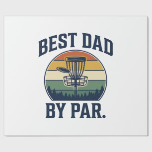 Beste Vader Door Par Disc Golf Vintage Sunset Desi Cadeaupapier