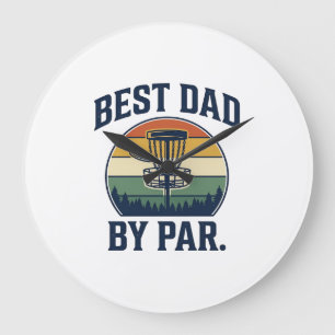 Beste Vader Door Par Disc Golf Vintage Sunset Desi Grote Klok