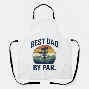 Beste Vader Door Par Disc Golf Vintage Sunset Desi Schort