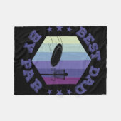 Beste Vader Door Par Discgolf Fleece Deken (Voorkant (Horizontaal))