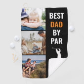 Beste vader door Par-foto-monogram Vaderdag cadeau Golfhanddoek (Insitu)