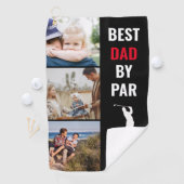 Beste vader door Par Foto Monogram Vaderdag Gesche Golfhanddoek (Insitu)
