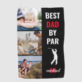 Beste vader door Par Foto Monogram Vaderdag Gesche Golfhanddoek (Voorkant)