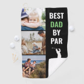 Beste vader door Par Foto Monogram Vaderdag Gesche Golfhanddoek (Insitu)