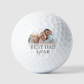 Beste vader door Par Foto Vader Golfballen (Voorkant)