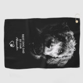 Beste Vader Door Par Gepersonaliseerde Doodle Hond Golfhanddoek (Horizontaal)