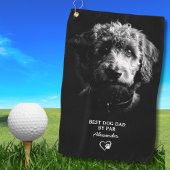 Beste Vader Door Par Gepersonaliseerde Doodle Hond Golfhanddoek