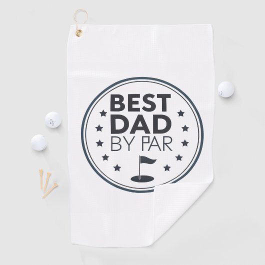 Beste Vader Door Par Golf Badge Ontwerp Golfhanddoek (Insitu)