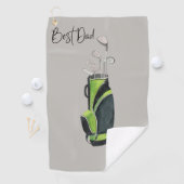 Beste Vader door Par Golf Handdoek (Insitu)