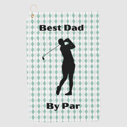 Beste Vader door Par Golf Handdoek (Voorkant)