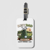 Beste vader door Par Golf vader grappig Bagagelabel (Voorkant (verticaal))