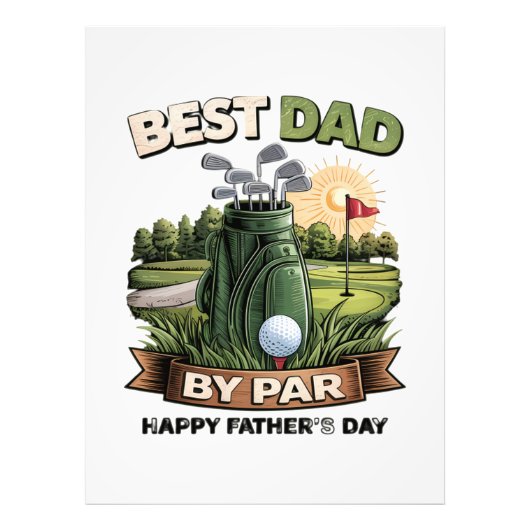 Beste vader door Par Golf vader grappig Foto Afdruk (Voorkant)