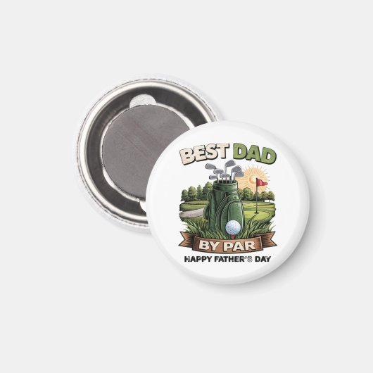 Beste vader door par golf vader grappig magneet (Voorkant / Achterkant)