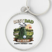 Beste vader door par golf vader grappig sleutelhanger (Voorkant)