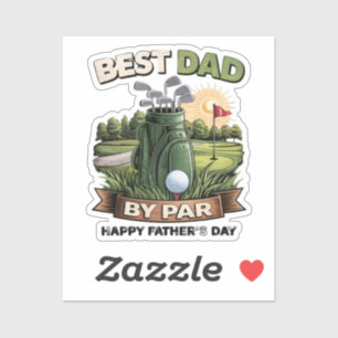 Beste vader door Par Golf vader grappig Sticker