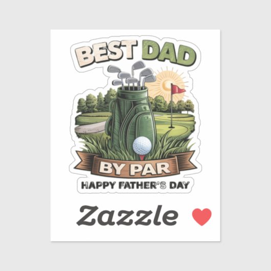 Beste vader door Par Golf vader grappig Sticker (Vel)
