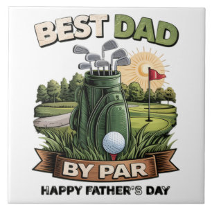Beste vader door Par Golf vader grappig Tegeltje