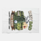 Beste vader door par golf vader grappig theedoek (Horizontaal)