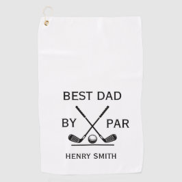 Beste vader door Par Golf Vaderdag Cadeau voor pap Golfhanddoek