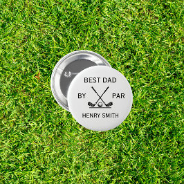 Beste Vader door Par Golf Vaderdag Cadeau voor Pap Ronde Button 5,7 Cm