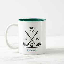 Beste vader door Par Golf Vaderdag Daddy Cadeau Tweekleurige Koffiemok