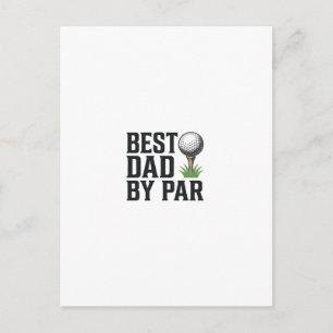 Beste vader door par golf Vaderdag vintage ontwerp Briefkaart