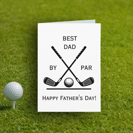 Beste vader door Par Golf Vaderdag wenskaart Kaart