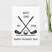 Beste vader door Par Golf Vaderdag wenskaart Kaart (Voorkant)