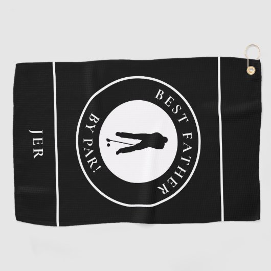 Beste vader door par golfer aangepaste moderne spo golfhanddoek (Horizontaal)