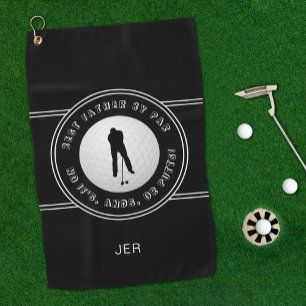 Beste Vader Door Par Grappige Slagen Golfer Heren Golfhanddoek