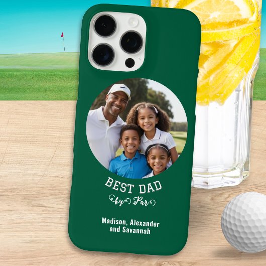 Beste Vader Door Par Green Golf Foto Vaderdag Case-Mate iPhone Case