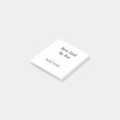 Beste vader door par grijs zwarte vaderdag naam ee post-it® notes (Schuin)