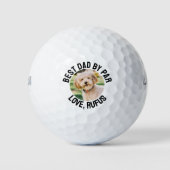 Beste vader door Par-hond foto Golfballen (Voorkant)